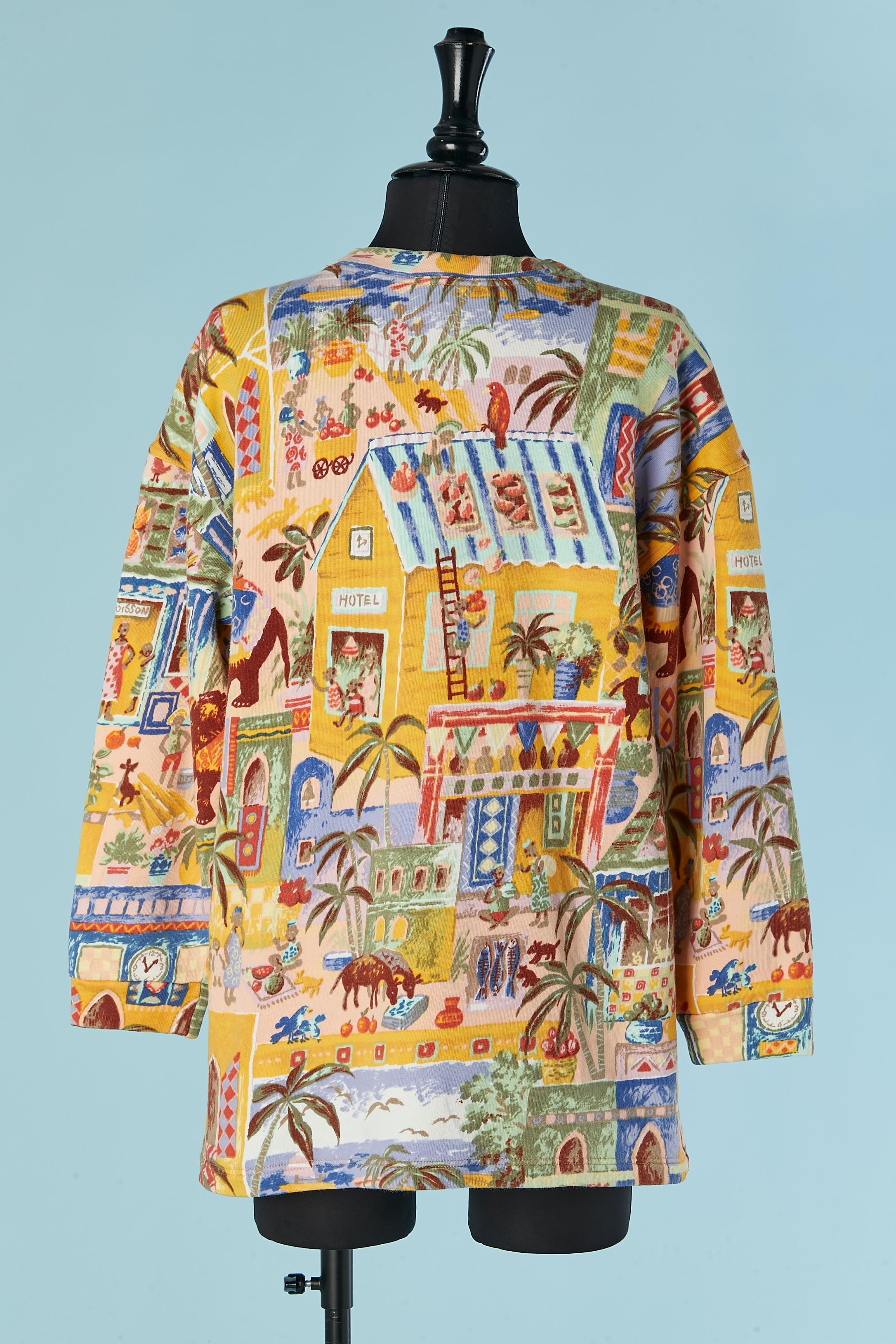 Women's Printed cotton sweat shirt KENZO JUNGLE For Sale