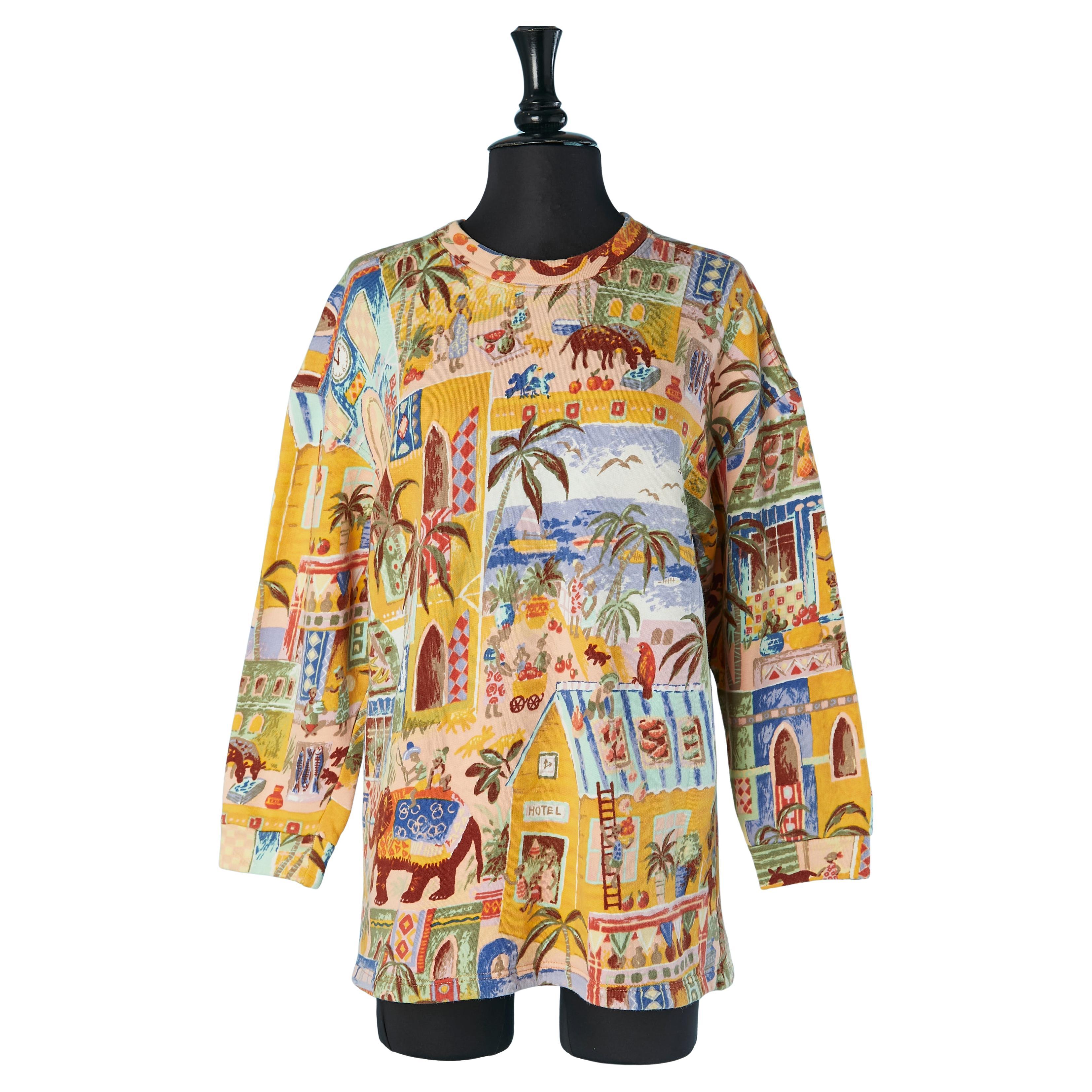 Printed cotton sweat shirt KENZO JUNGLE For Sale