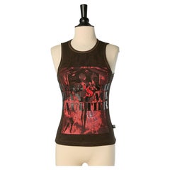 Printed cotton tank top GAULTIER JEANS