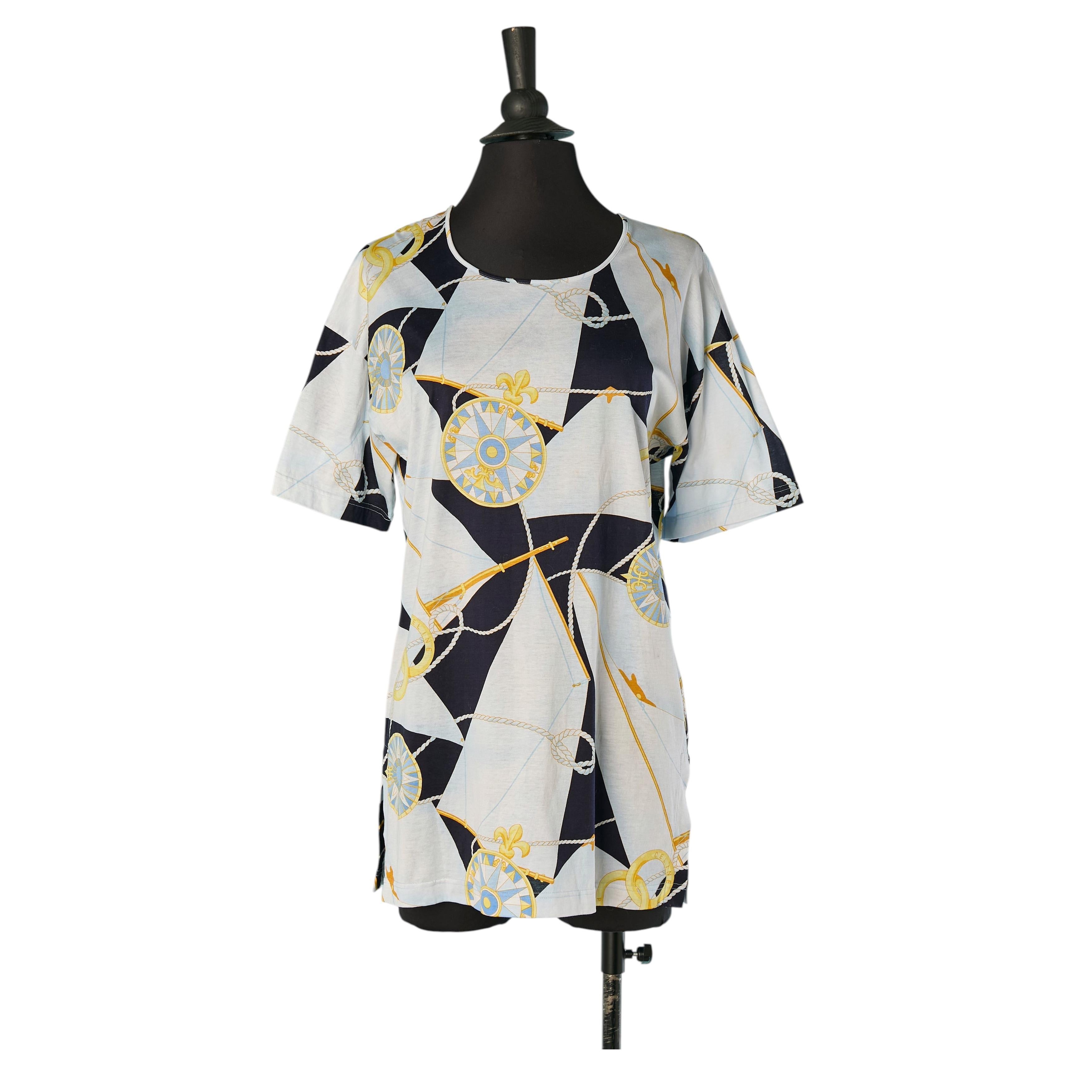Camiseta de algodón estampada de CELINE