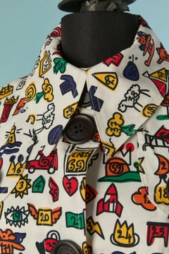 Trench in cotone stampato JC DE CASTELBAJAC