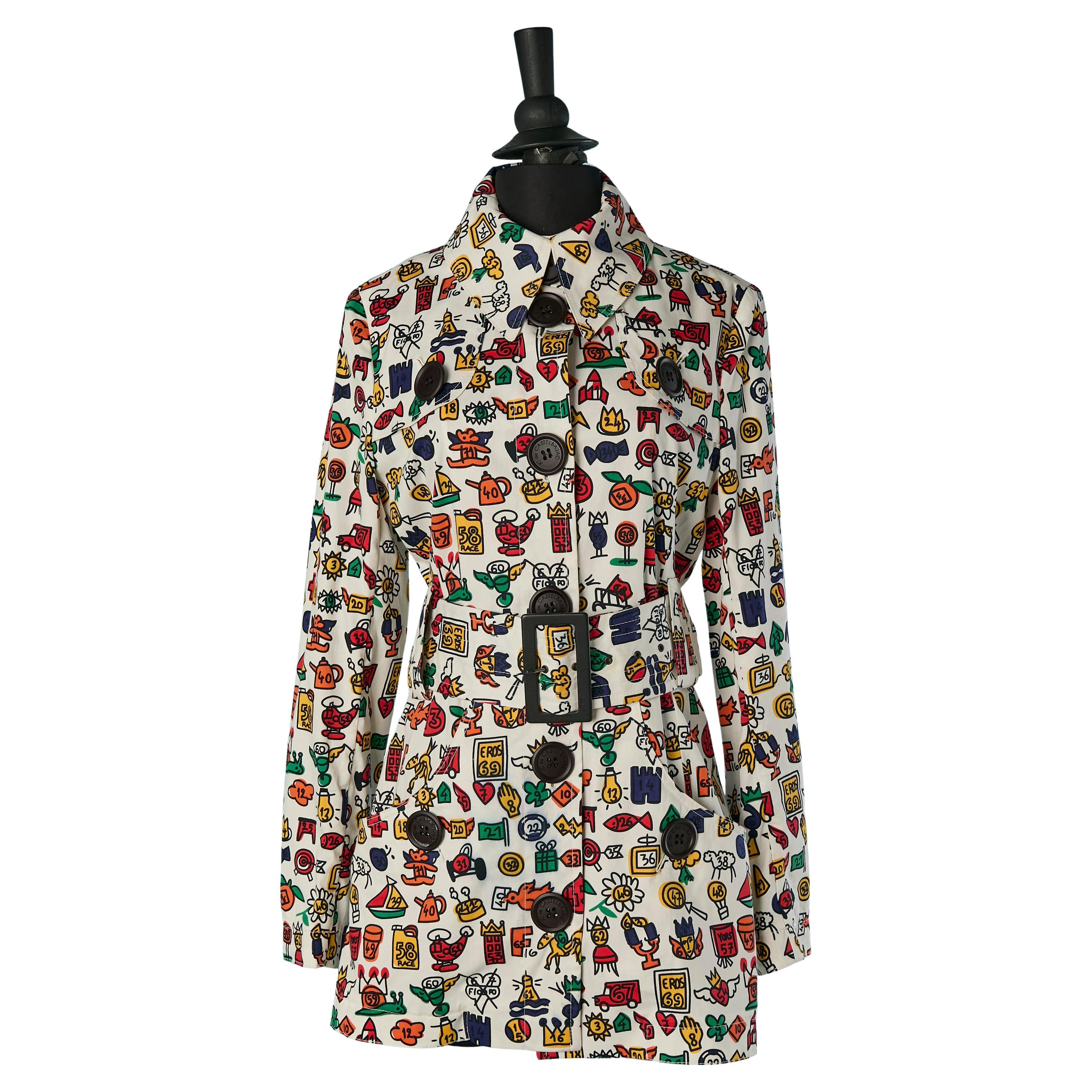 Printed cotton trench-coat JC de CASTELBAJAC