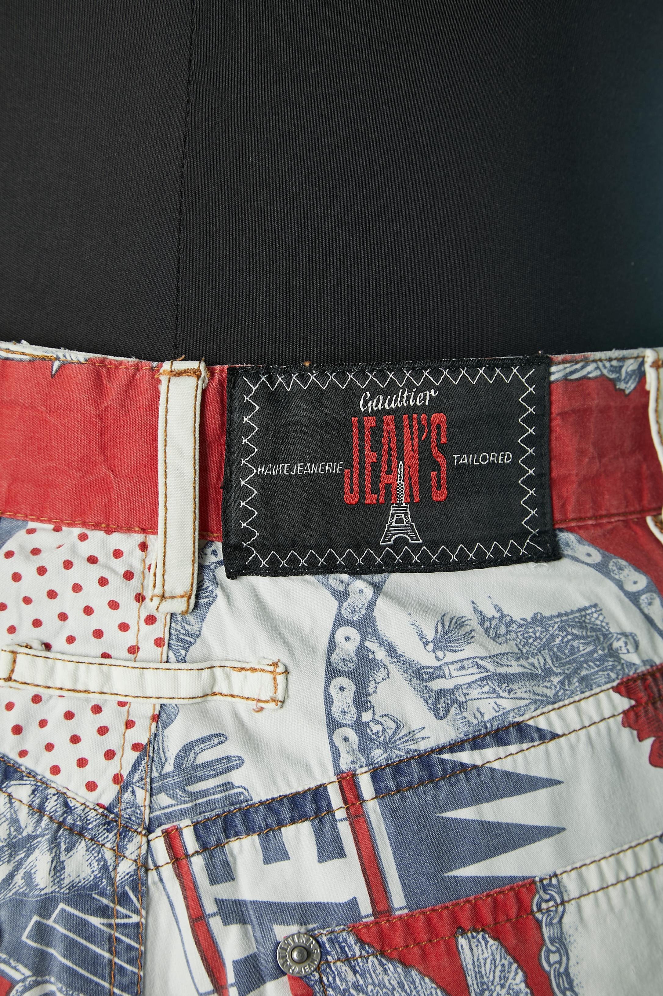 Printed cotton trouser Gaultier Jeans  For Sale 1