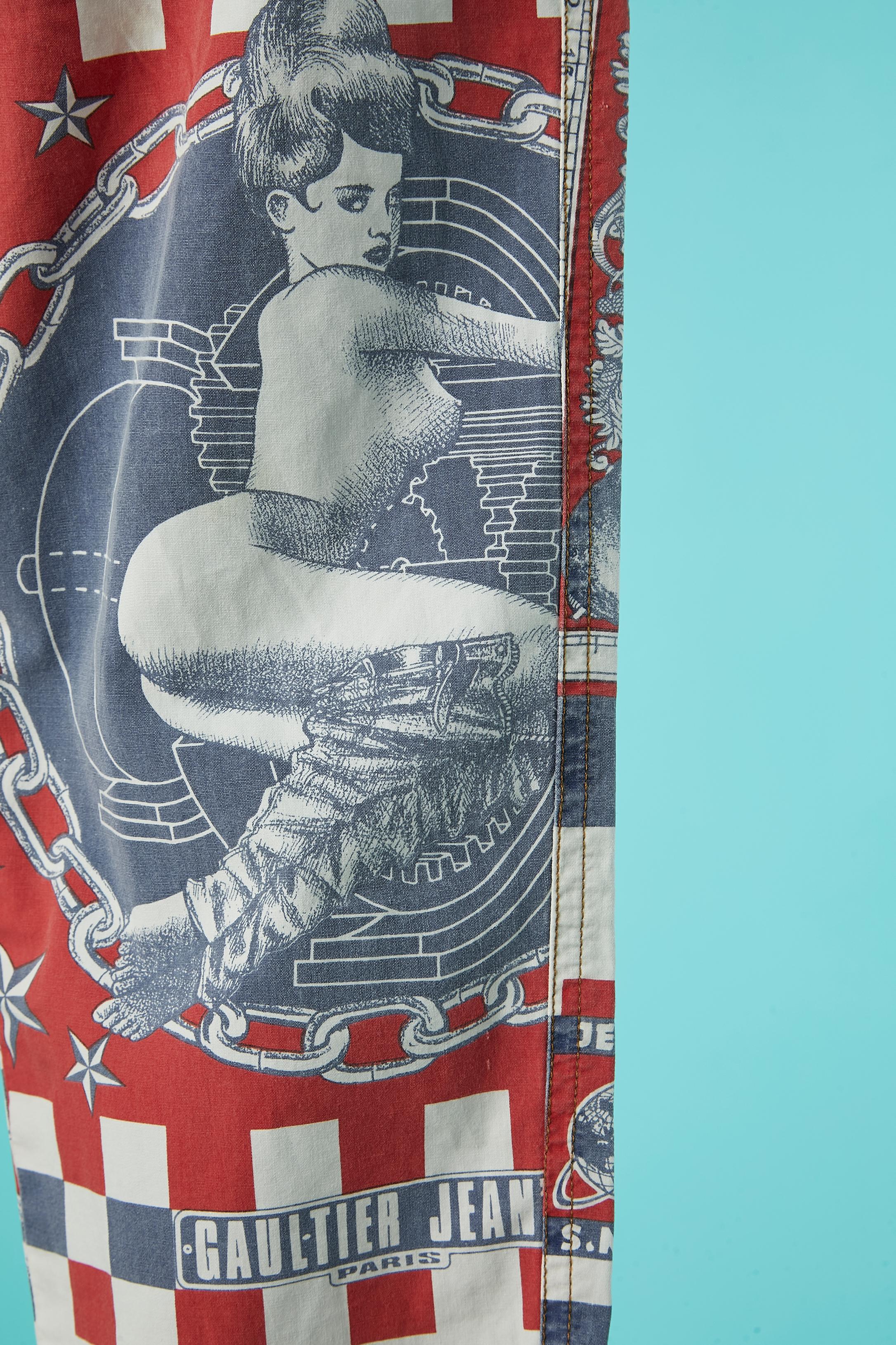Printed cotton trouser Gaultier Jeans  For Sale 2