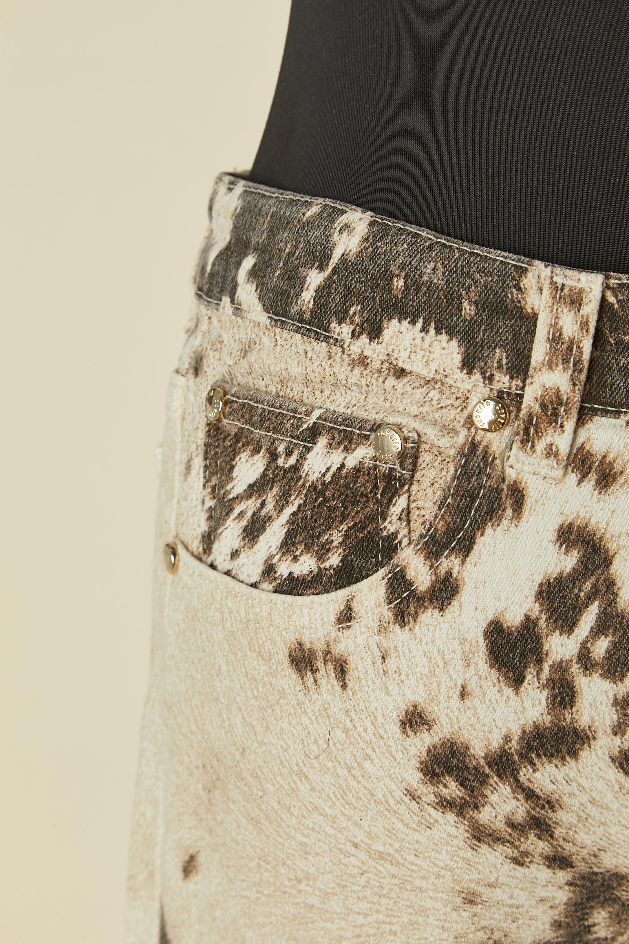 Printed cotton trouser ROBERTO CAVALLI In Excellent Condition For Sale In Saint-Ouen-Sur-Seine, FR