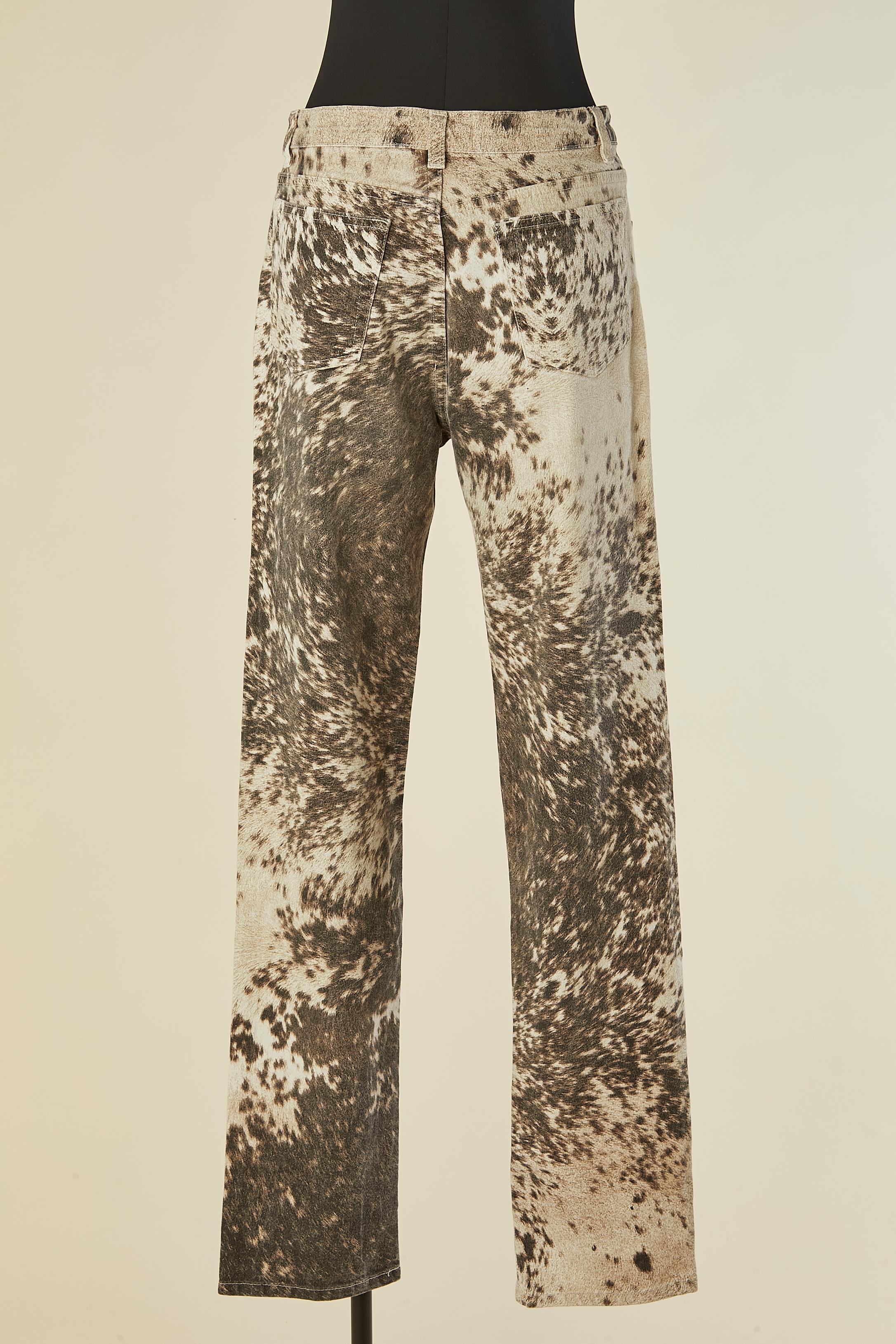 Printed cotton trouser ROBERTO CAVALLI For Sale 1