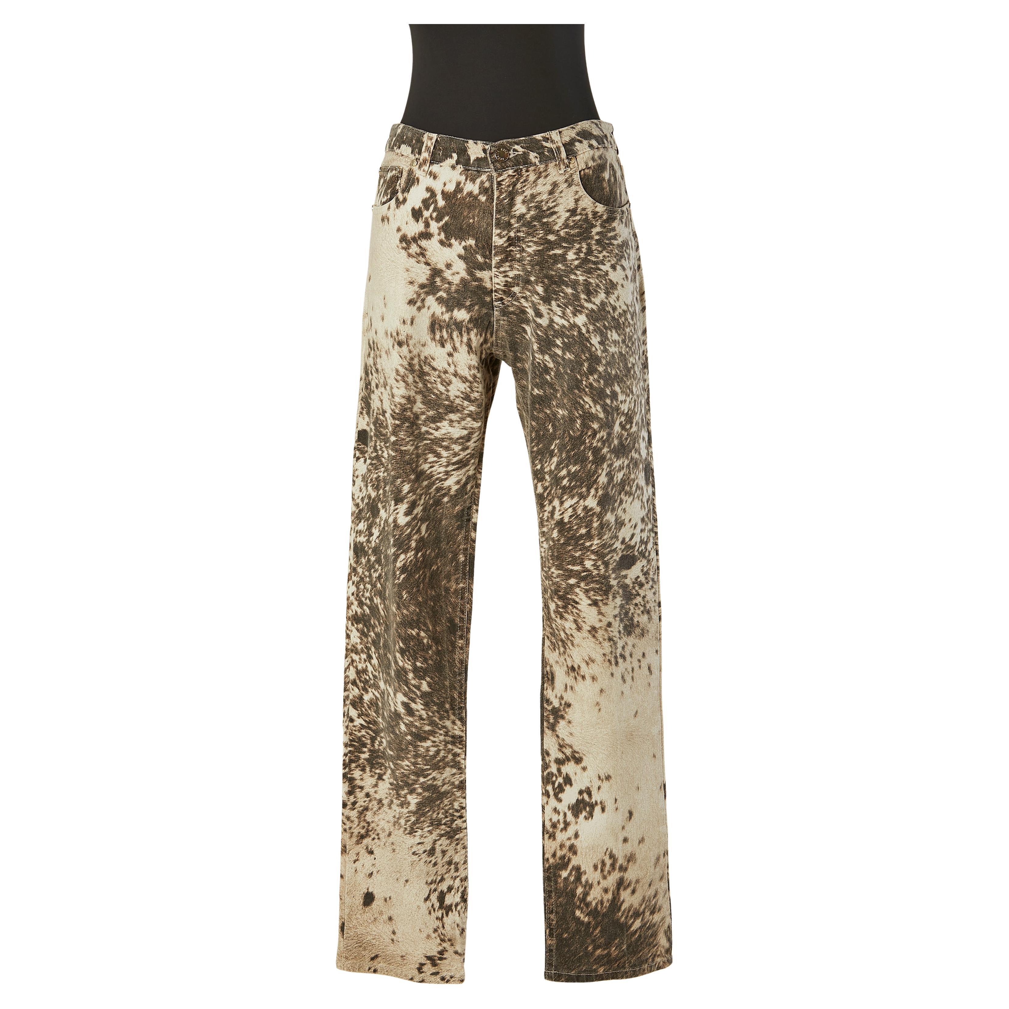 Printed cotton trouser ROBERTO CAVALLI For Sale