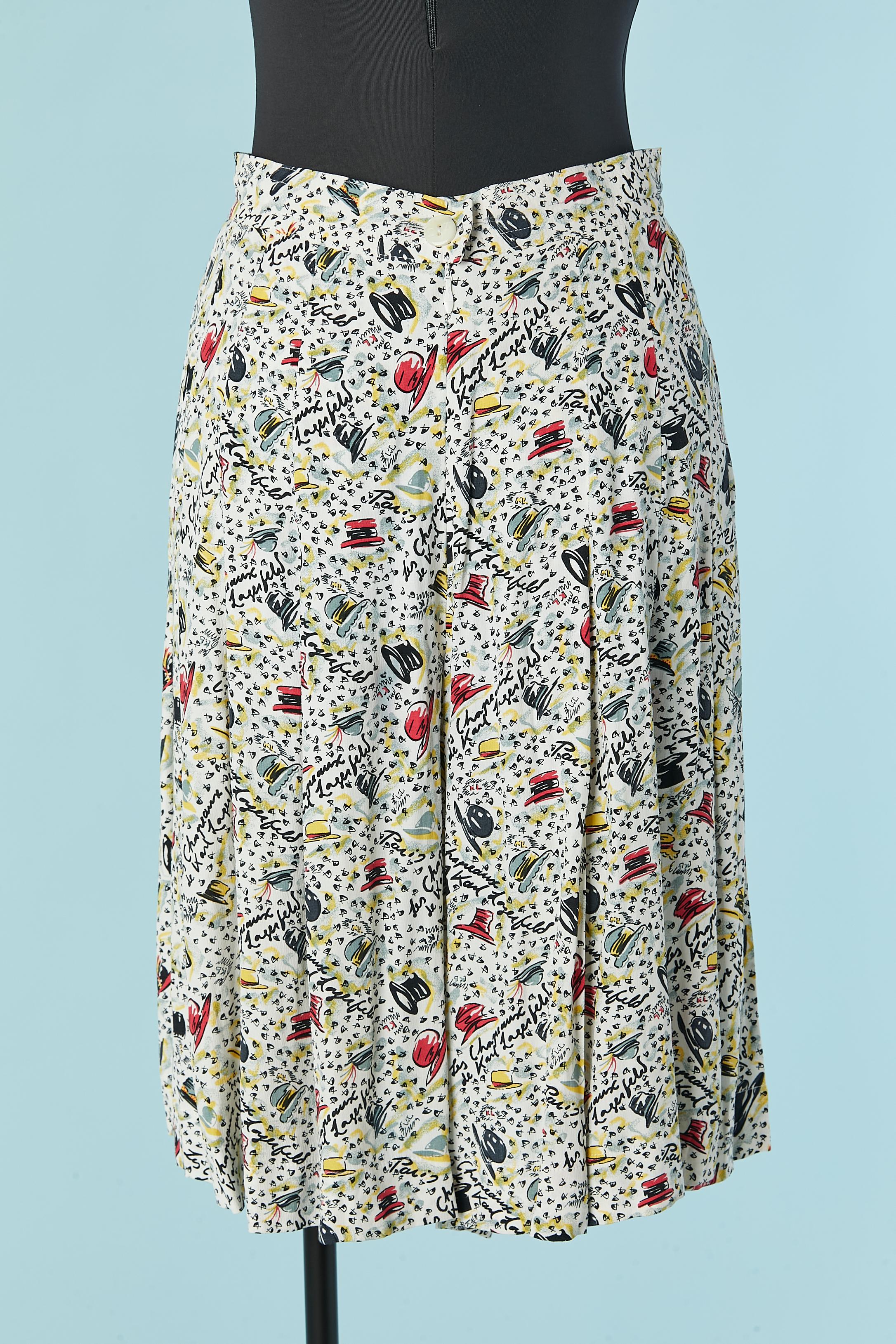 Women's Printed culotte skirt KL by KARL LAGERFELD For Sale