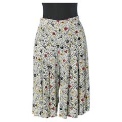 Vintage Printed culotte skirt KL by KARL LAGERFELD