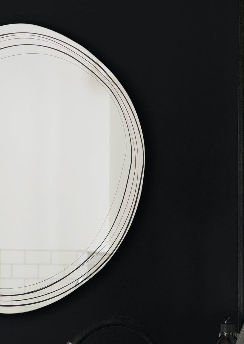 Post-Modern Printed Design Mirror by M Nuance For Sale