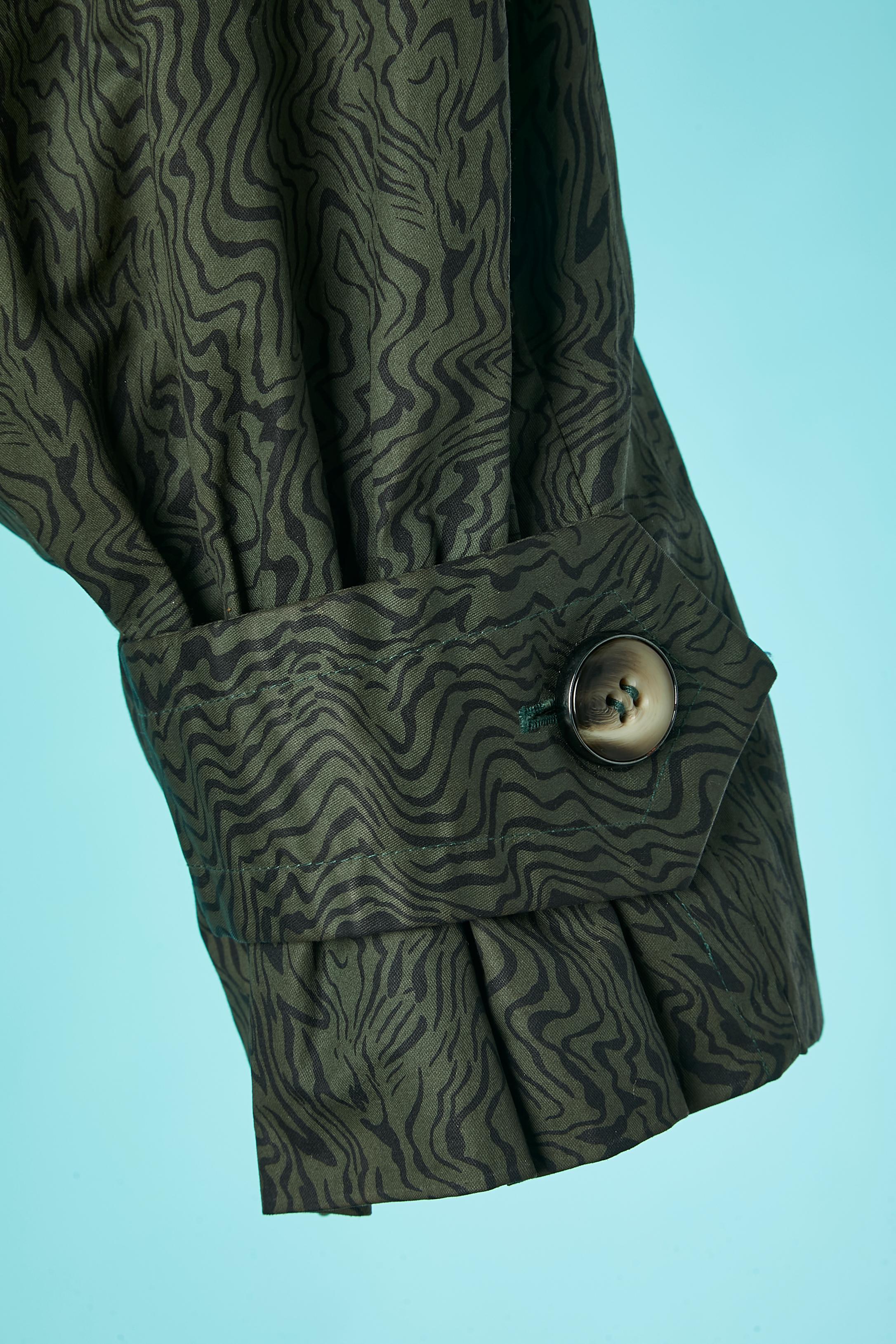 Ensemble manteau et jupe à double boutonnage imprimé  Saint Laurent Rive Gauche  Pour femmes en vente