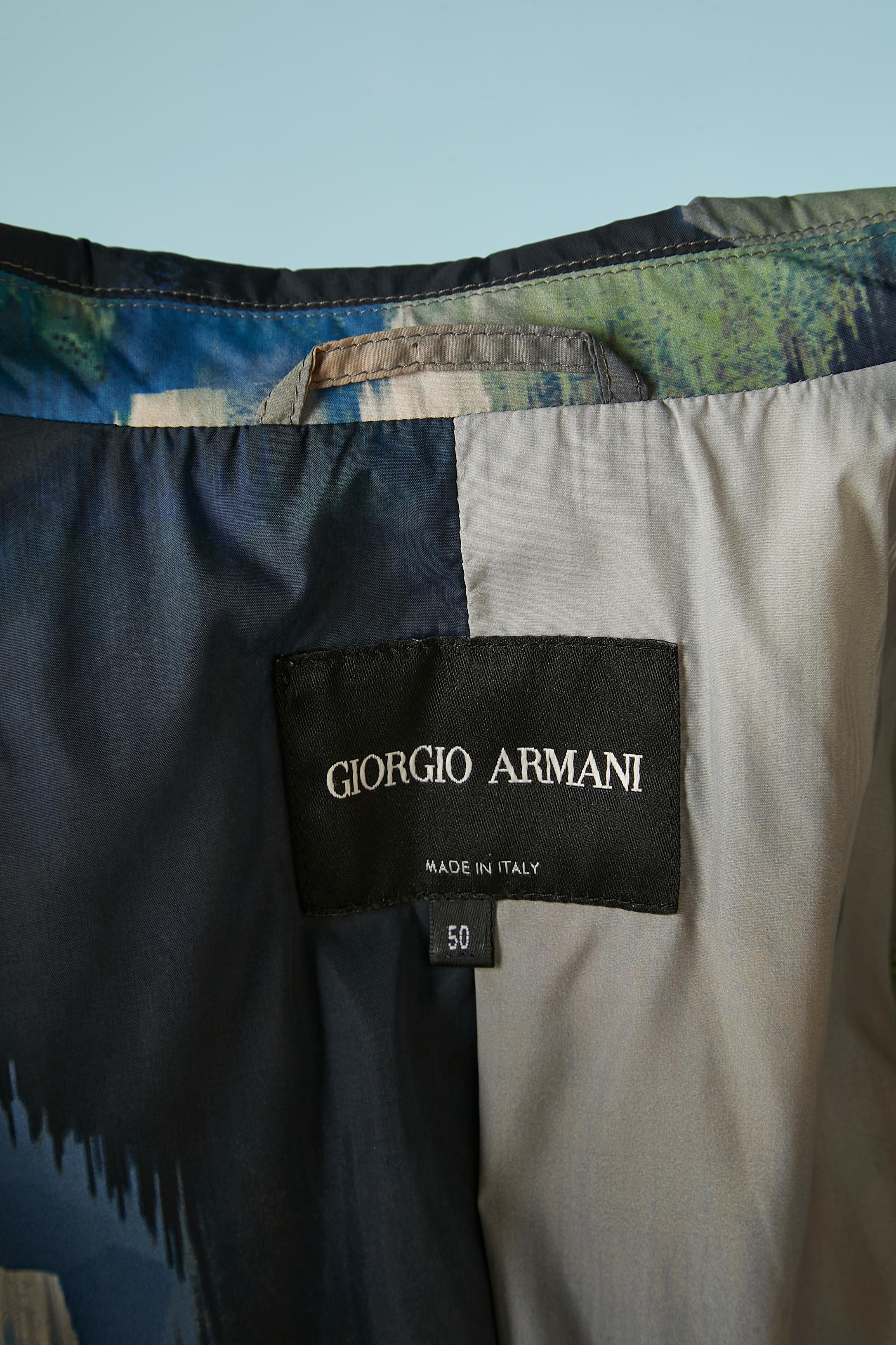 Bedruckte doppelreihige Jacke Giorgio Armani, NEU mit Etikett  im Angebot 2
