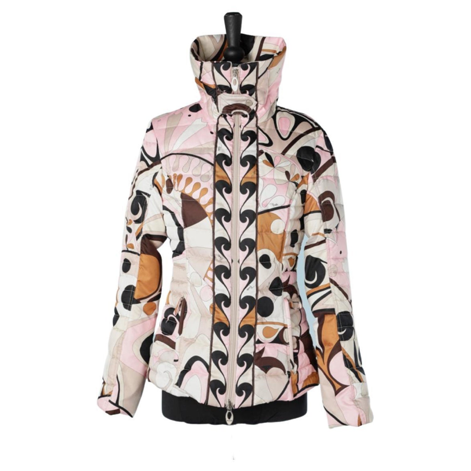 Printed down jacket with branded fabric Emilio Pucci For Sale at 1stDibs
