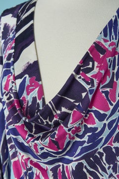 Printed draped silk jersey dress Emilio Pucci