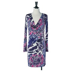 Printed draped silk jersey dress Emilio Pucci