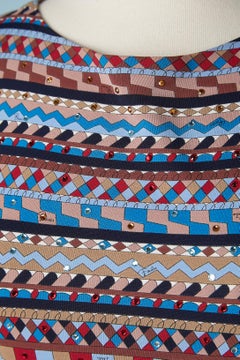 Printed dress with rhinestone appliqué Emilio Pucci