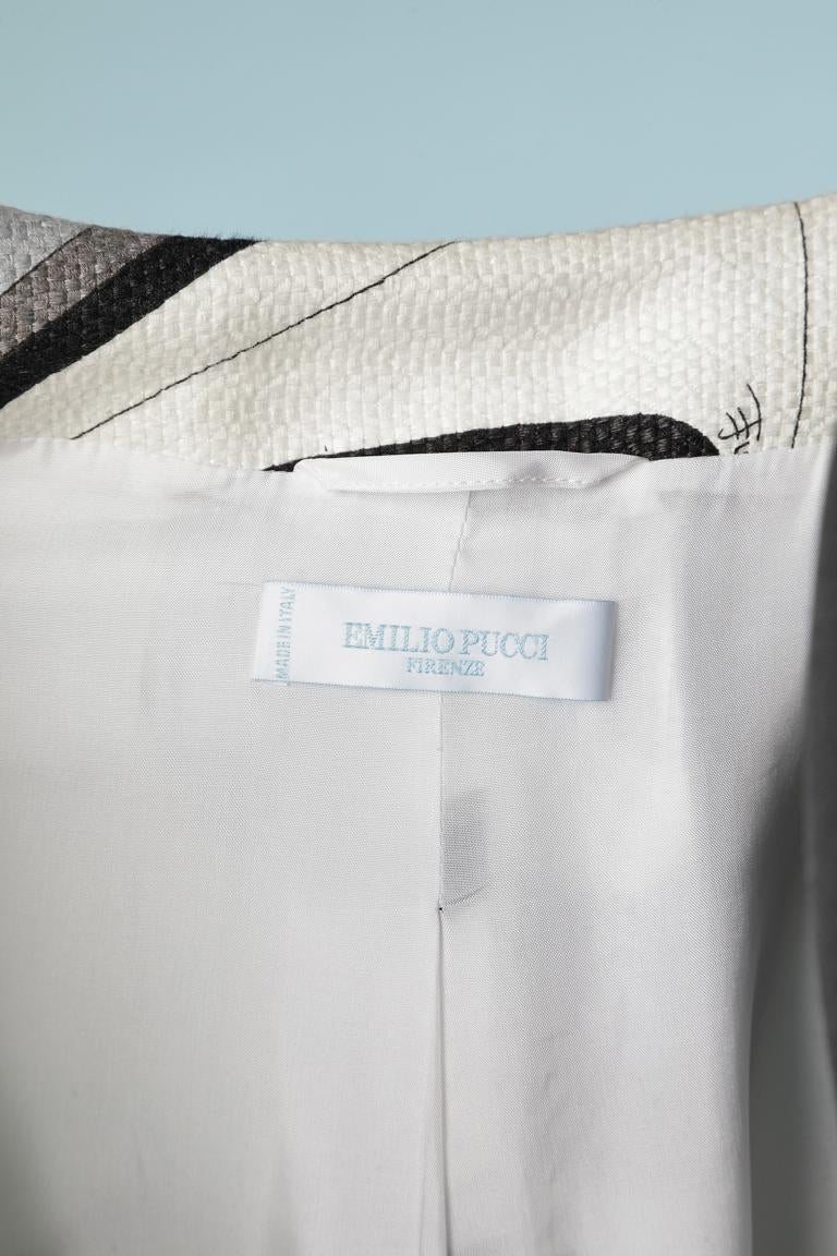 Manteau de soirée imprimé avec doublure et bord en brocart de soie Emilio Pucci  en vente 4