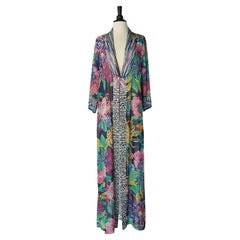 Printed evening coat with rhinestone on collar Gai Mattiolo Love to Love 