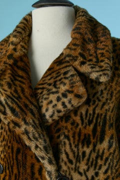 Cappotto doppiopetto in ecopelliccia stampata Kenzo Jungle