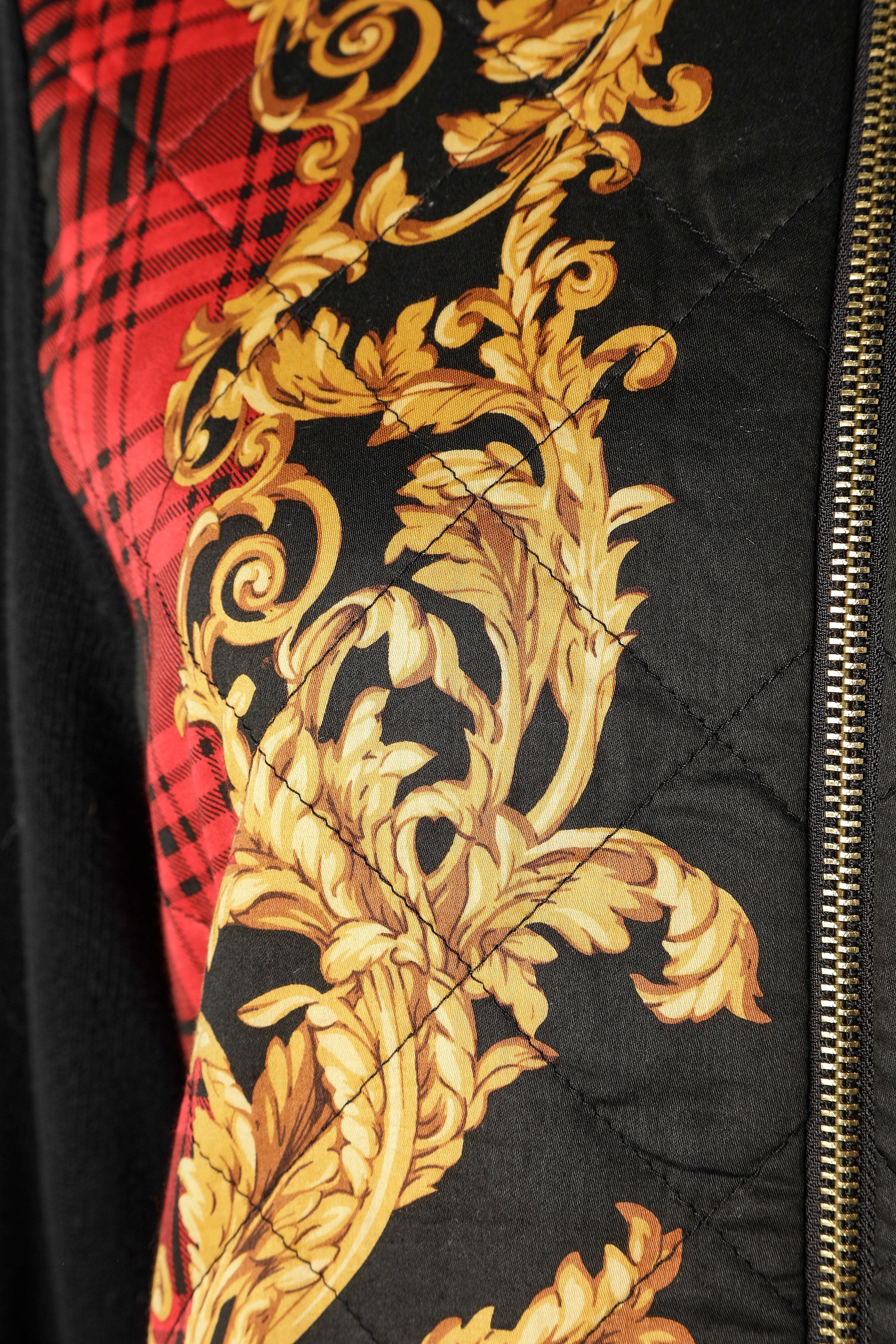 Printed jacket mix with black knit Lauren by Ralph Lauren  In Excellent Condition For Sale In Saint-Ouen-Sur-Seine, FR