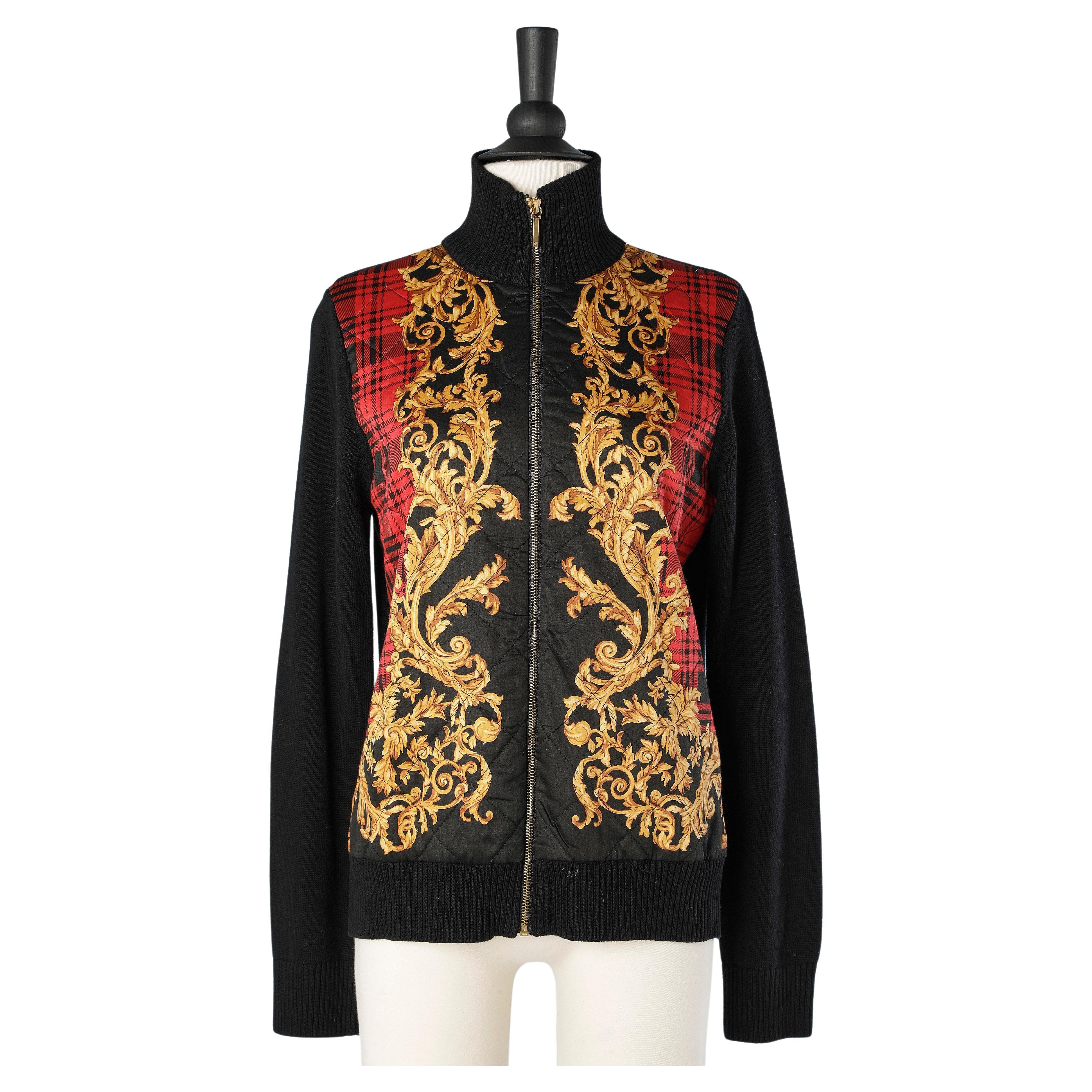 Printed jacket mix with black knit Lauren by Ralph Lauren 