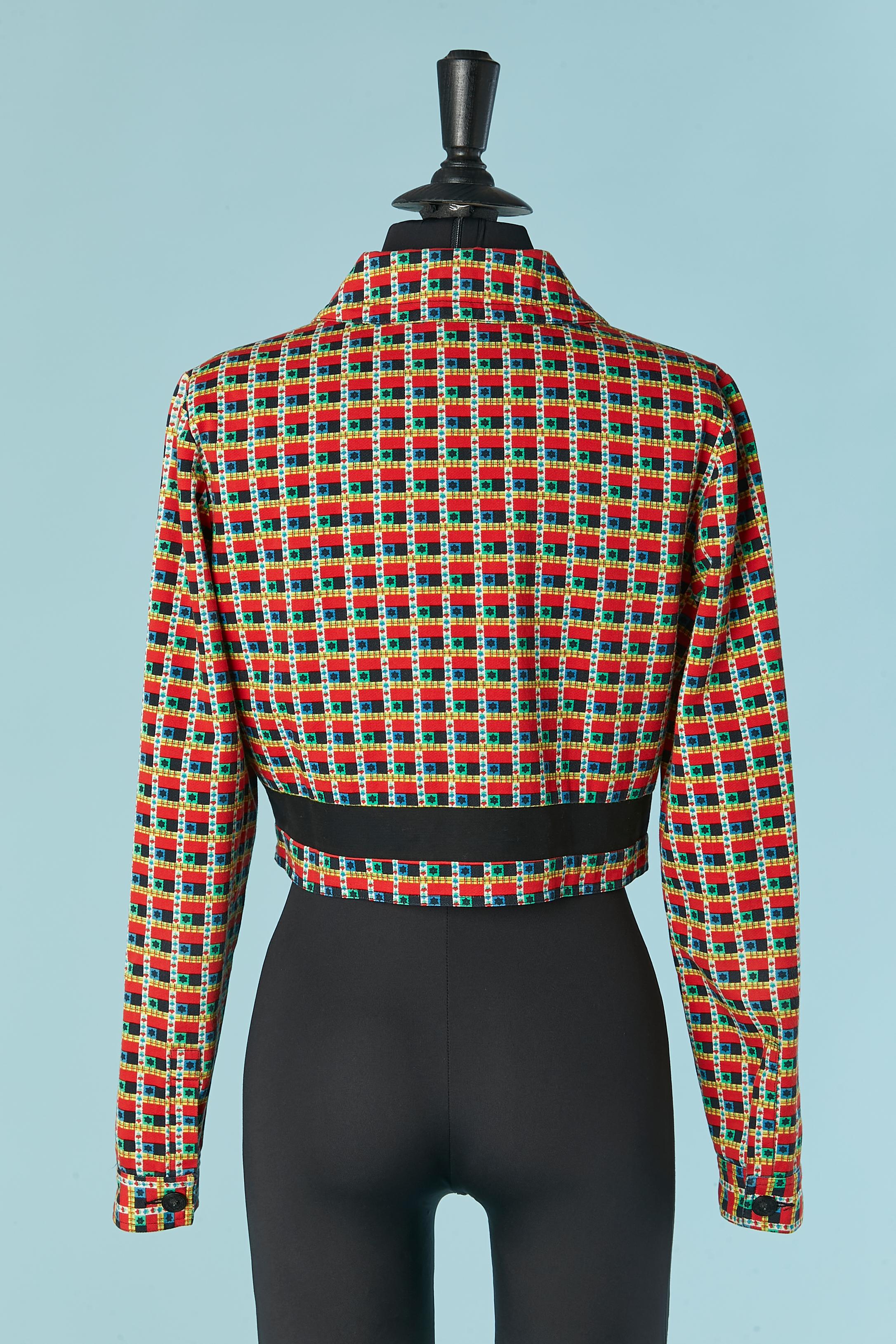 Chaqueta estampada con cierre de cremallera en la parte delantera central Versus Gianni Versace en venta 1