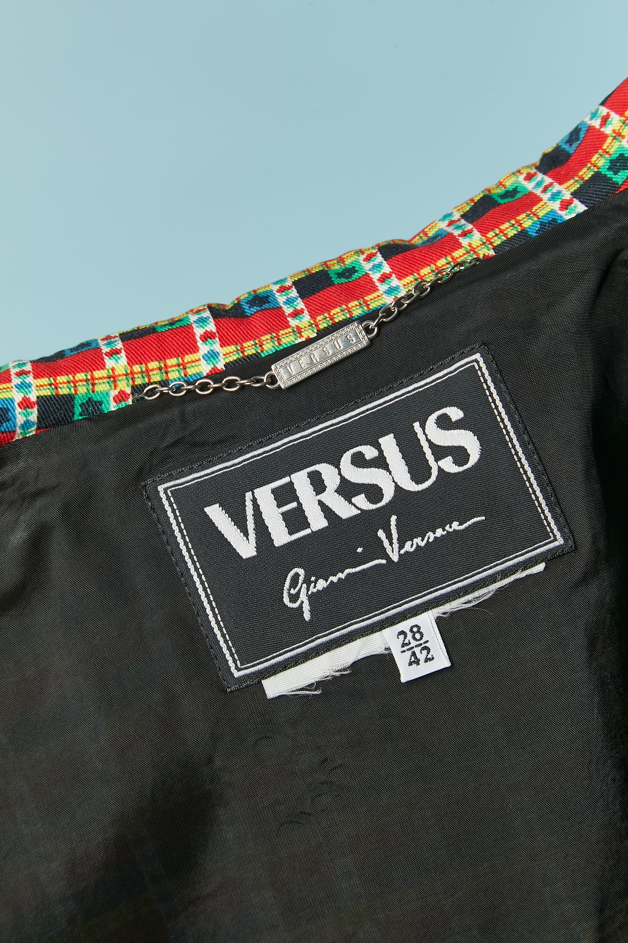 Chaqueta estampada con cierre de cremallera en la parte delantera central Versus Gianni Versace en venta 2