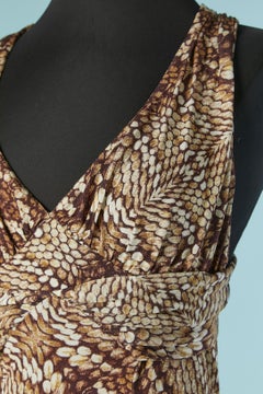 Printed jersey backless dress Just Cavalli