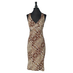 Printed jersey backless dress Just Cavalli