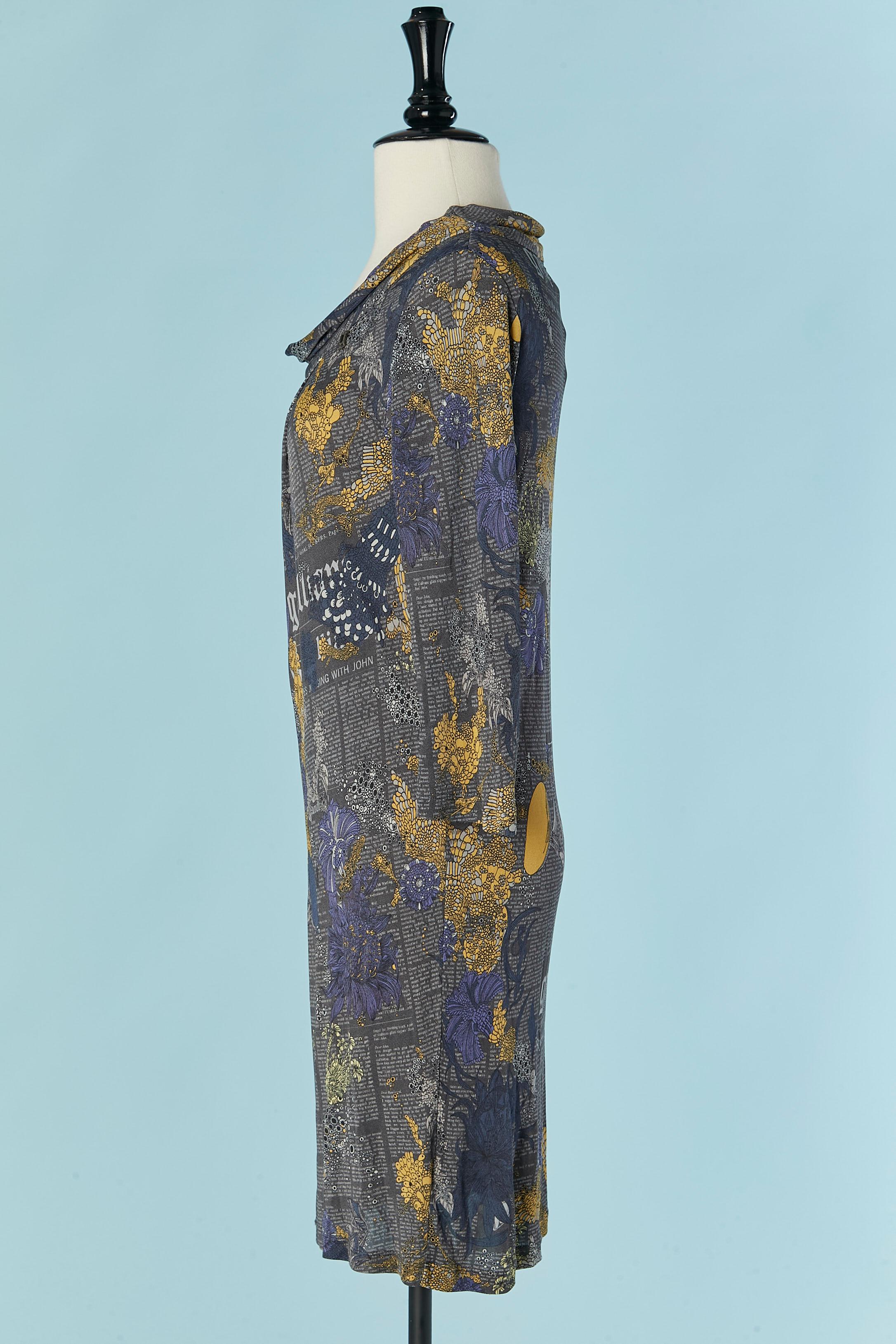 Printed jersey dress GALLIANO For Sale 1