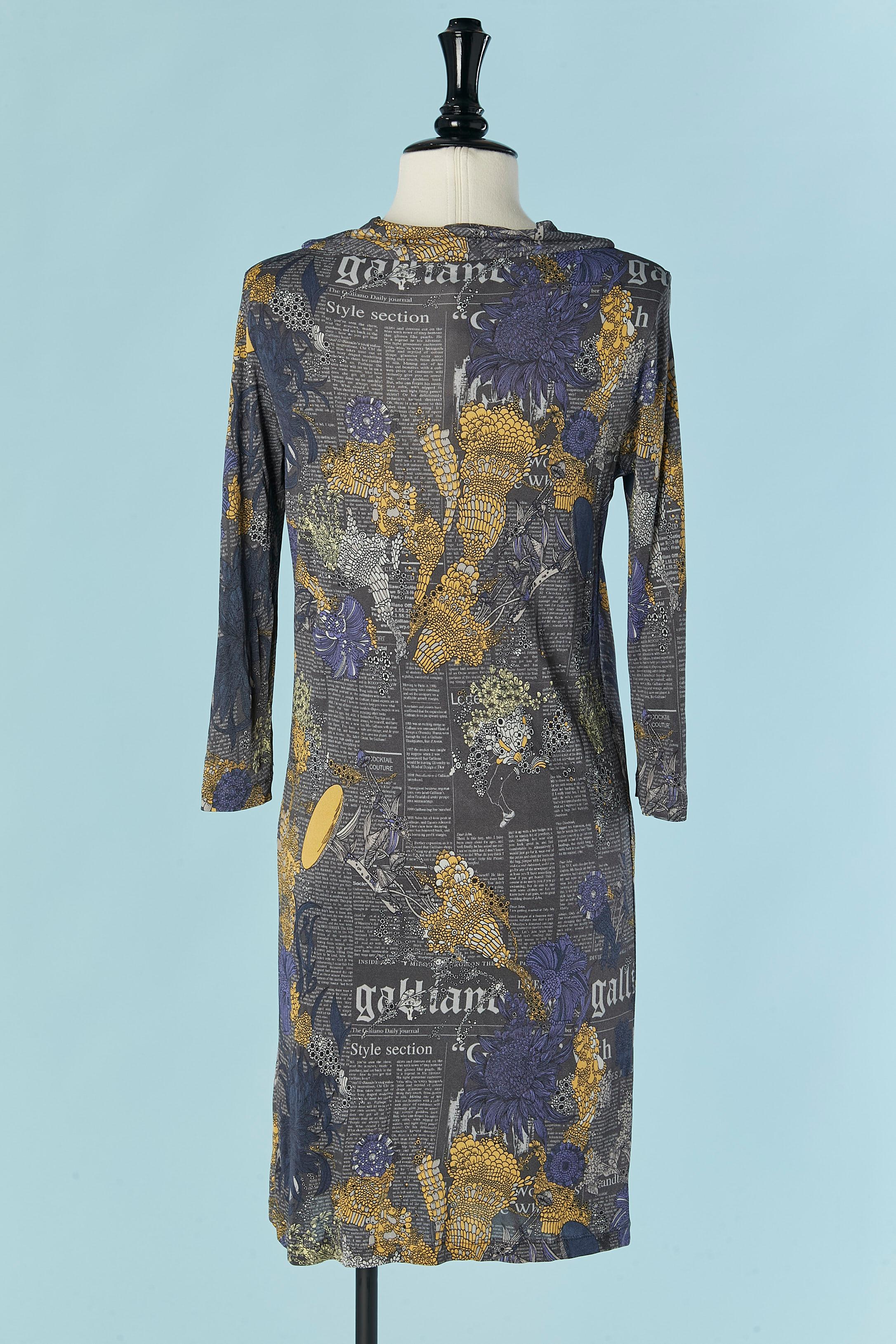 Printed jersey dress GALLIANO For Sale 2