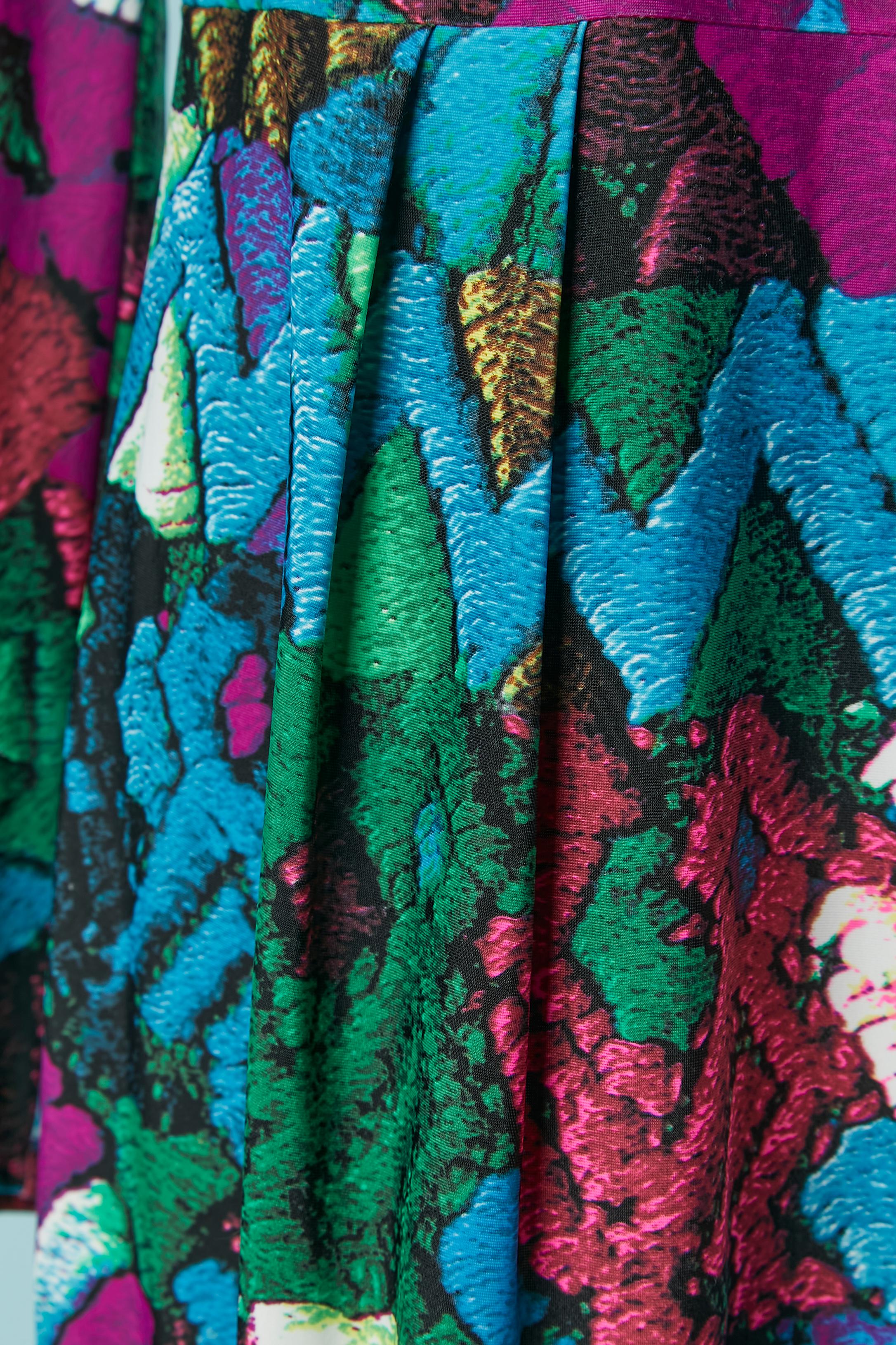Printed jersey dress Roberto Cavalli In Excellent Condition For Sale In Saint-Ouen-Sur-Seine, FR