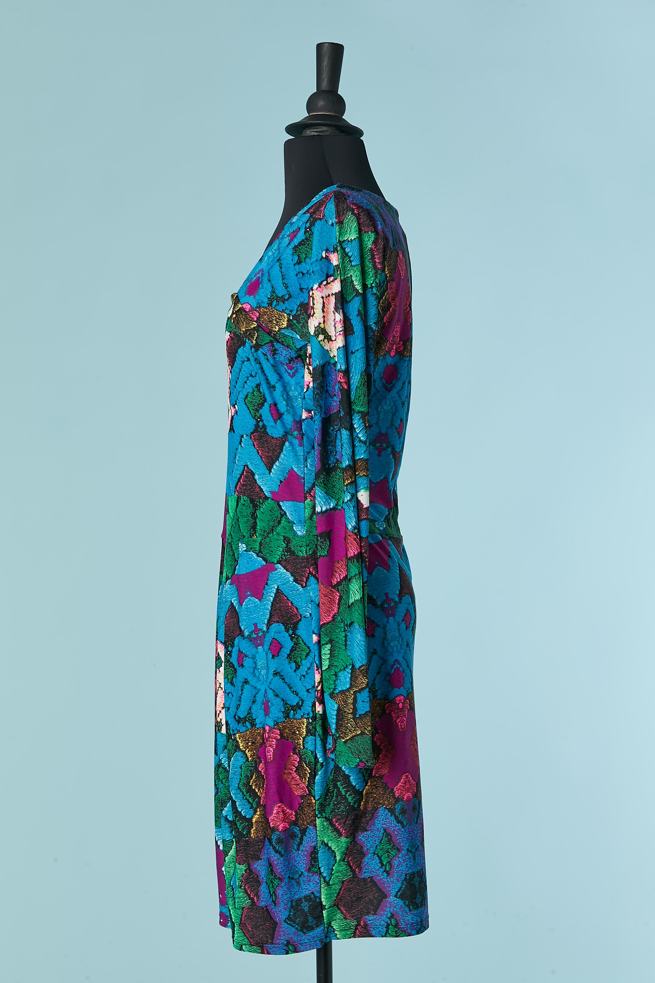 Printed jersey dress Roberto Cavalli For Sale 1