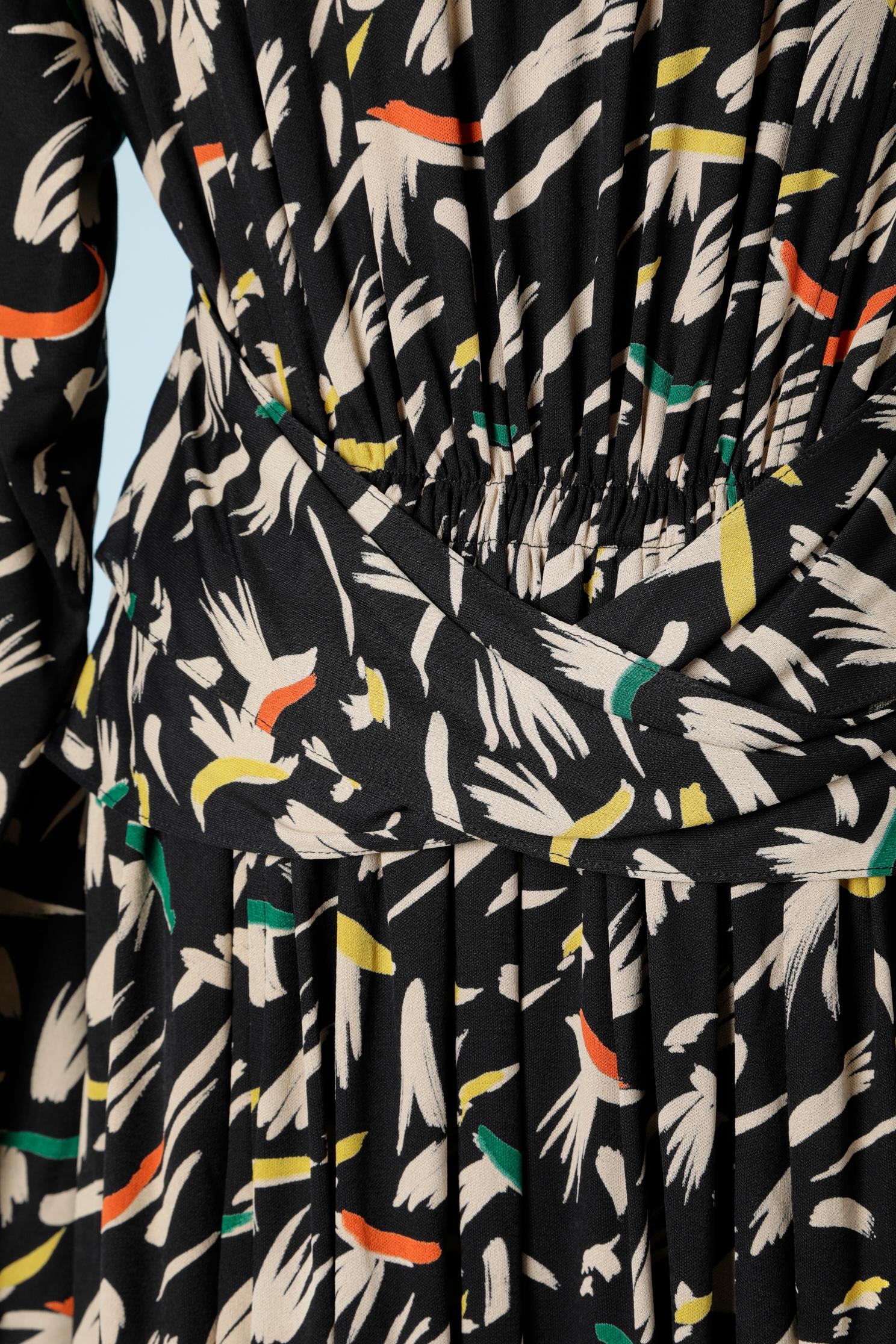 Bedrucktes Jersey-Kleid mit gekreuztem Gürtel an der hinteren Taille Missoni Damen im Angebot