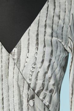 Printed jersey dress wrapped on the bust ROBERTO CAVALLI