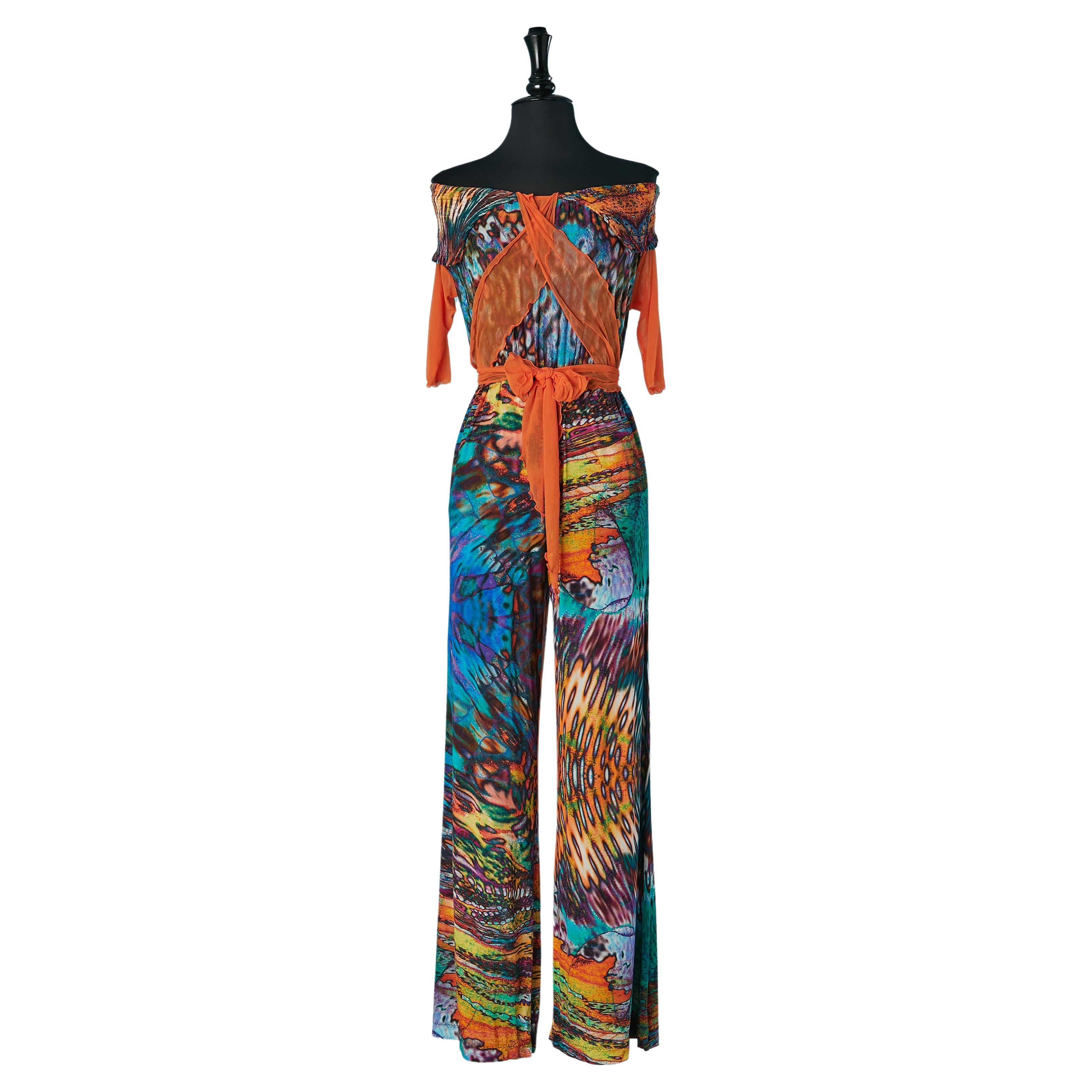 Printed jersey jumpsuit ESCADA For Sale