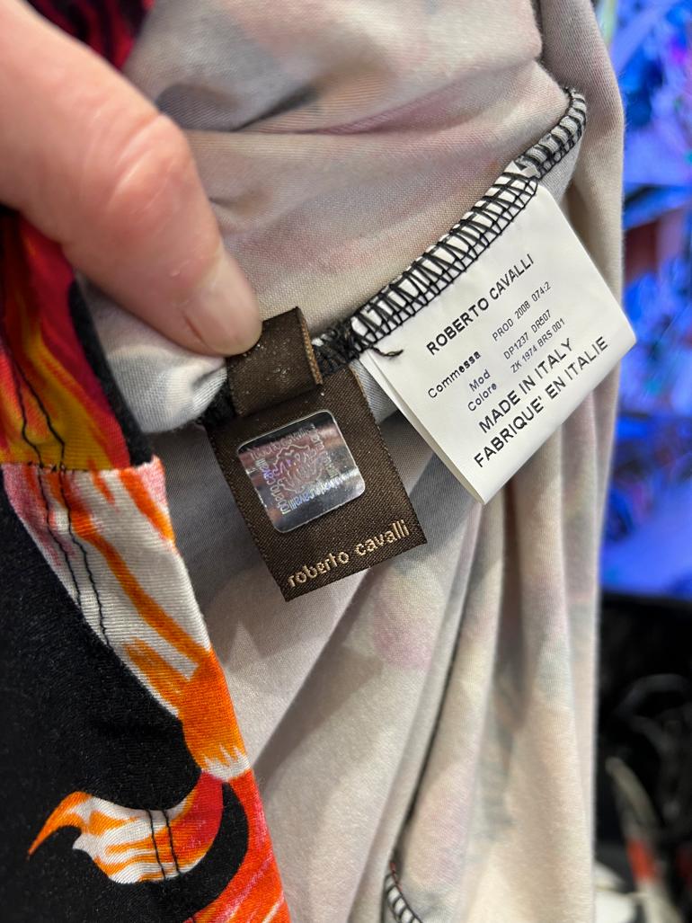 Vestido de punto elástico estampado Roberto Cavalli Nuevo con etiqueta en venta 1