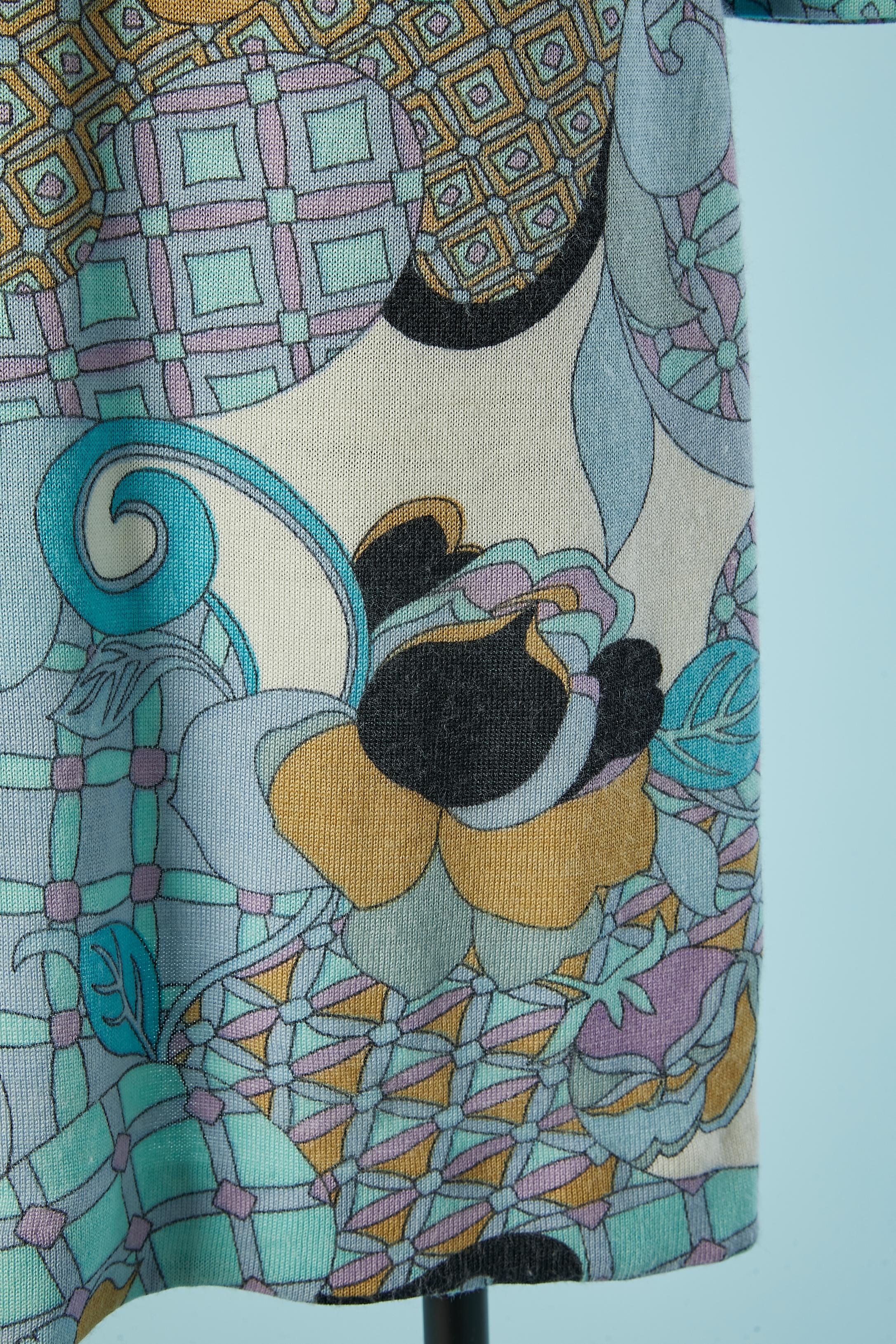 Gris Robe en maille imprimée JEANNE LANVIN en vente