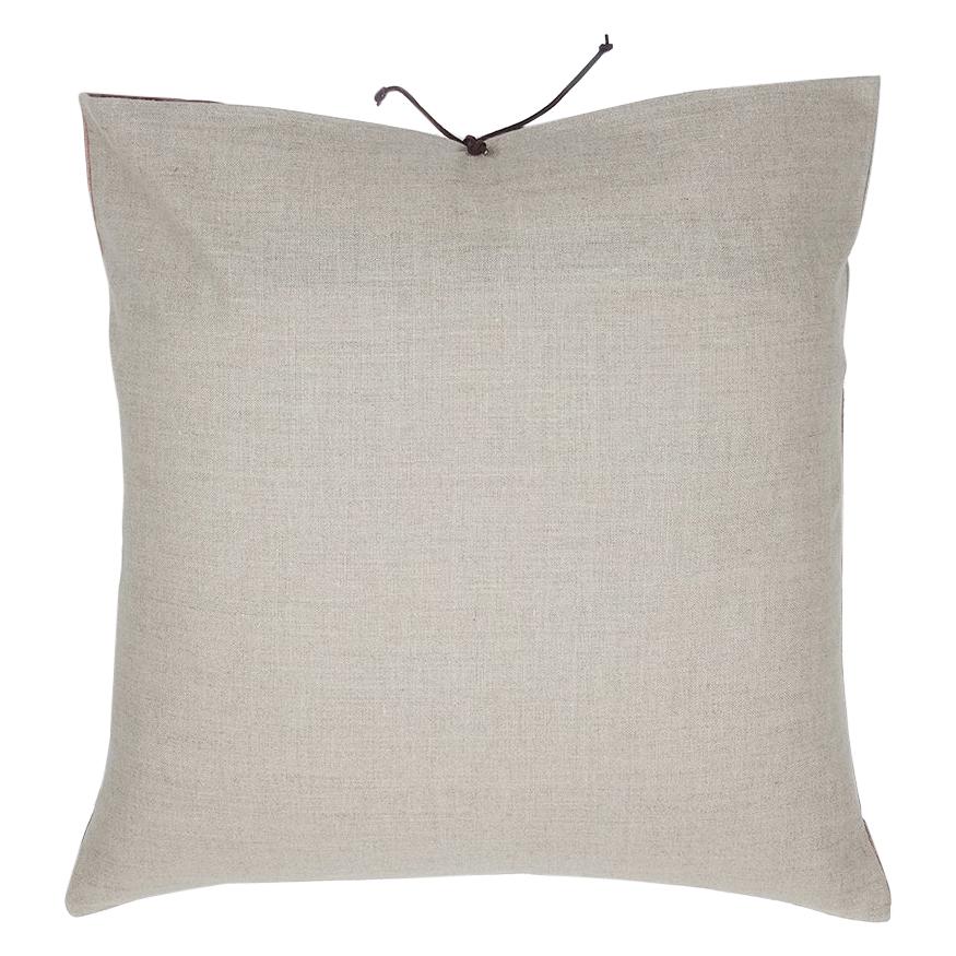 A luxury handmade decorative throw pillow made of printed Belgian linen, great for adding comfort and casual, laid-back style to a contemporary living room, bedroom or lounge. Belgian linen is high quality, durable, naturally made fabric from the