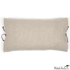 Printed Linen Throw Pillow Starburst Blue