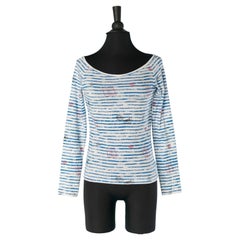 Maglietta in cotone a maniche lunghe con stampa Gaultier Jeans