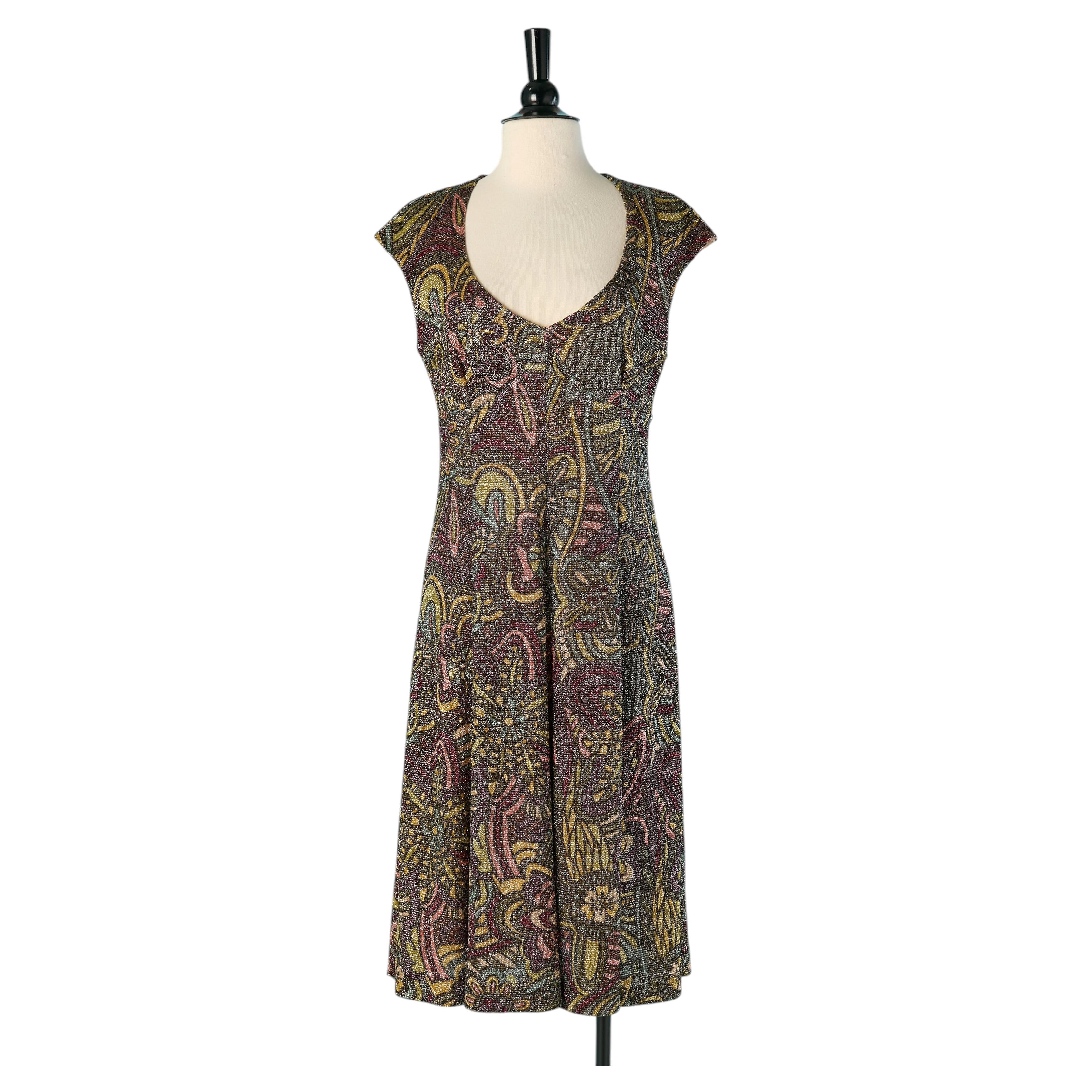 Printed lurex jersey dress MISSONI