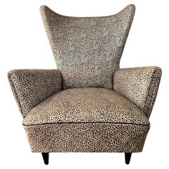 Printed Natural Pony Hide Upholstered Lounge Chair, 21st Century