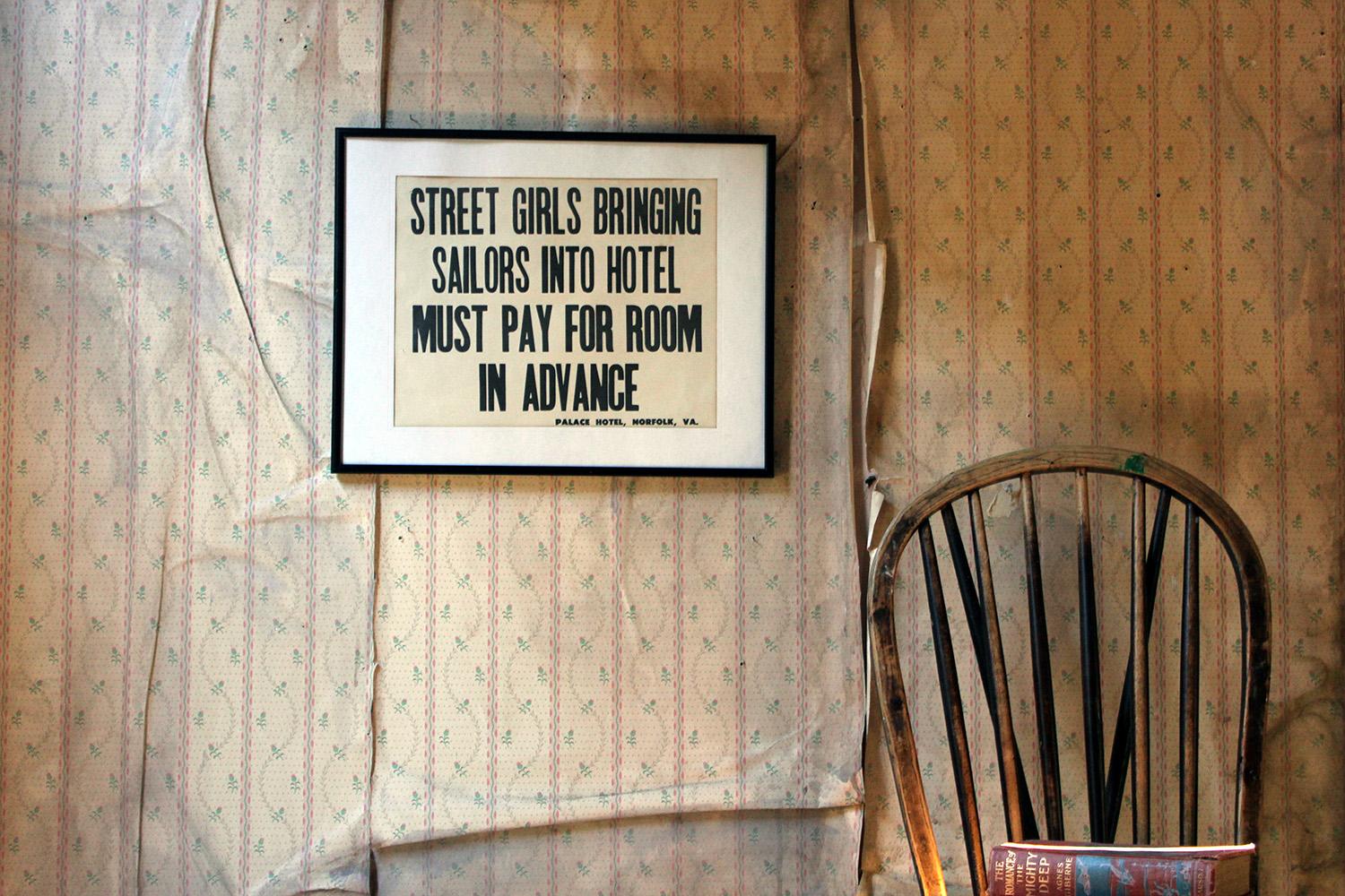 Printed Notice for the Palace Hotel, Virginia USA, Street Girls and Sailors 5