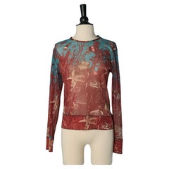 Maglietta in jersey di nylon stampato JEAN-PAUL GAULTIER SOLEIL