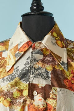 Printed nylon shirt OLEG CASSINI by BURMA