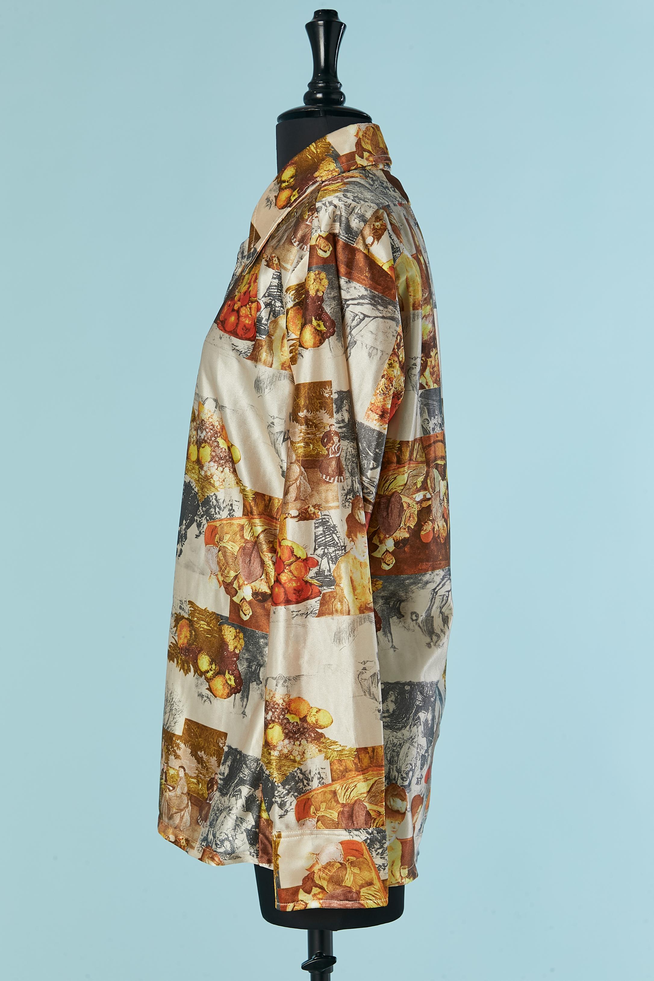 Women's or Men's Printed nylon shirt OLEG CASSINI by BURMA For Sale