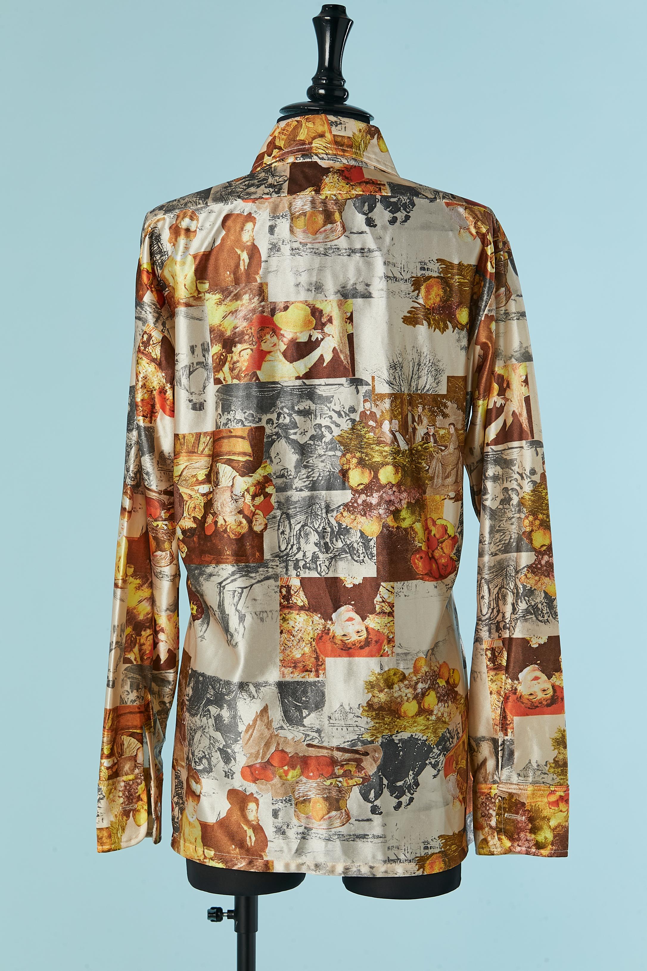 Printed nylon shirt OLEG CASSINI by BURMA For Sale 1