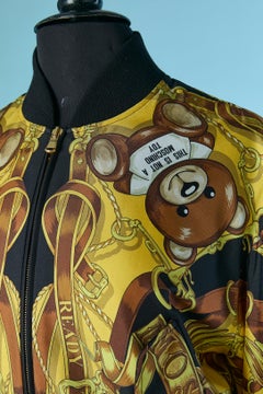 Giacca in seta imbottita stampata Moschino Couture ! Nuovo
