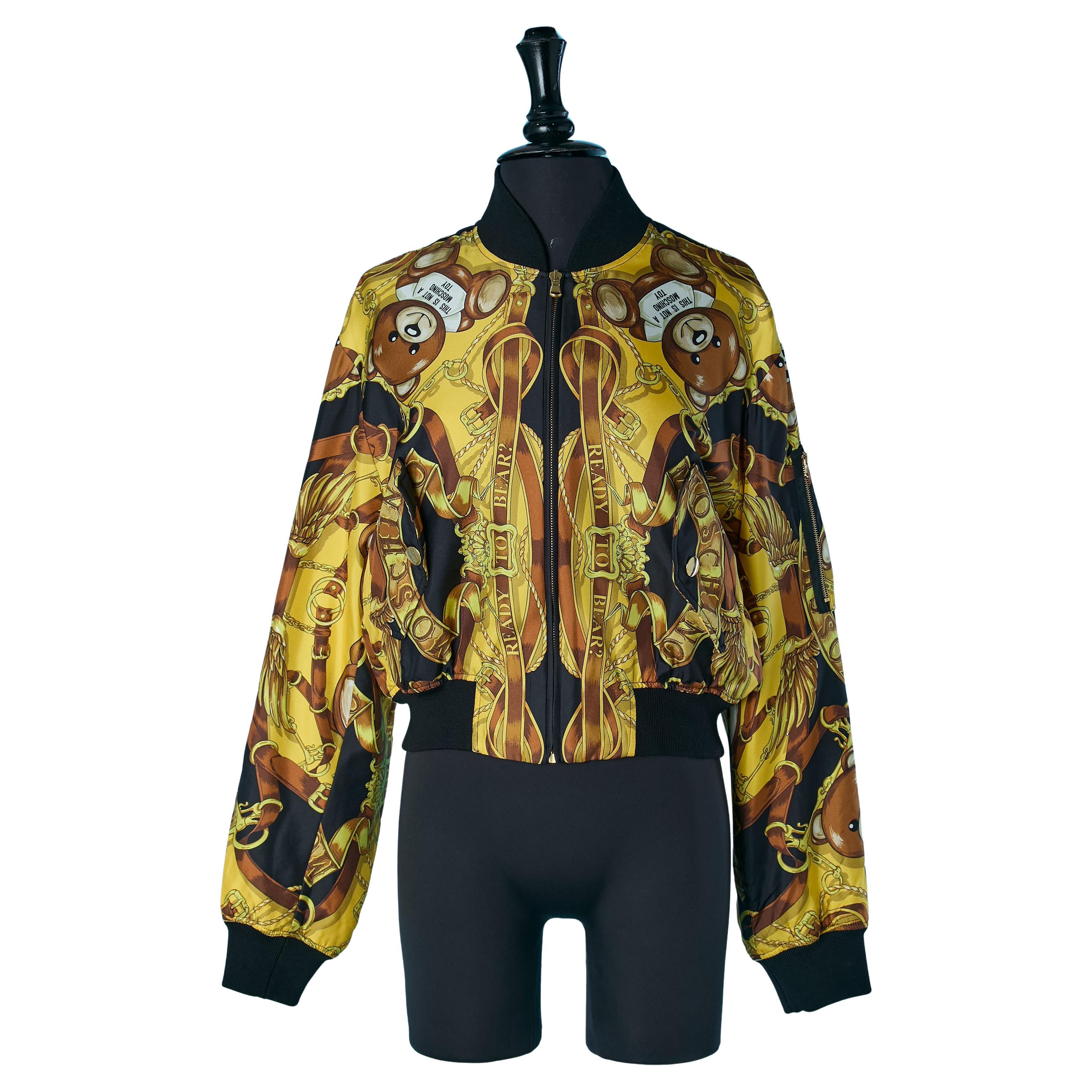 Printed padded silk jacket MOSCHINO COUTURE ! New